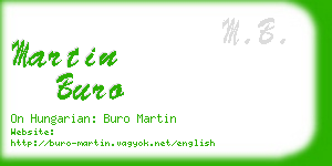 martin buro business card